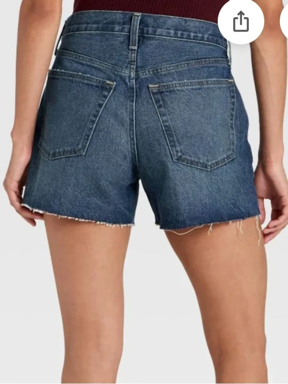 Universal Thread Women's Mid-Rise 90's Baggy Denim Shorts Dark Wash Size 12 new